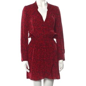 Zadig and Voltaire Red Floral Wrap Dress